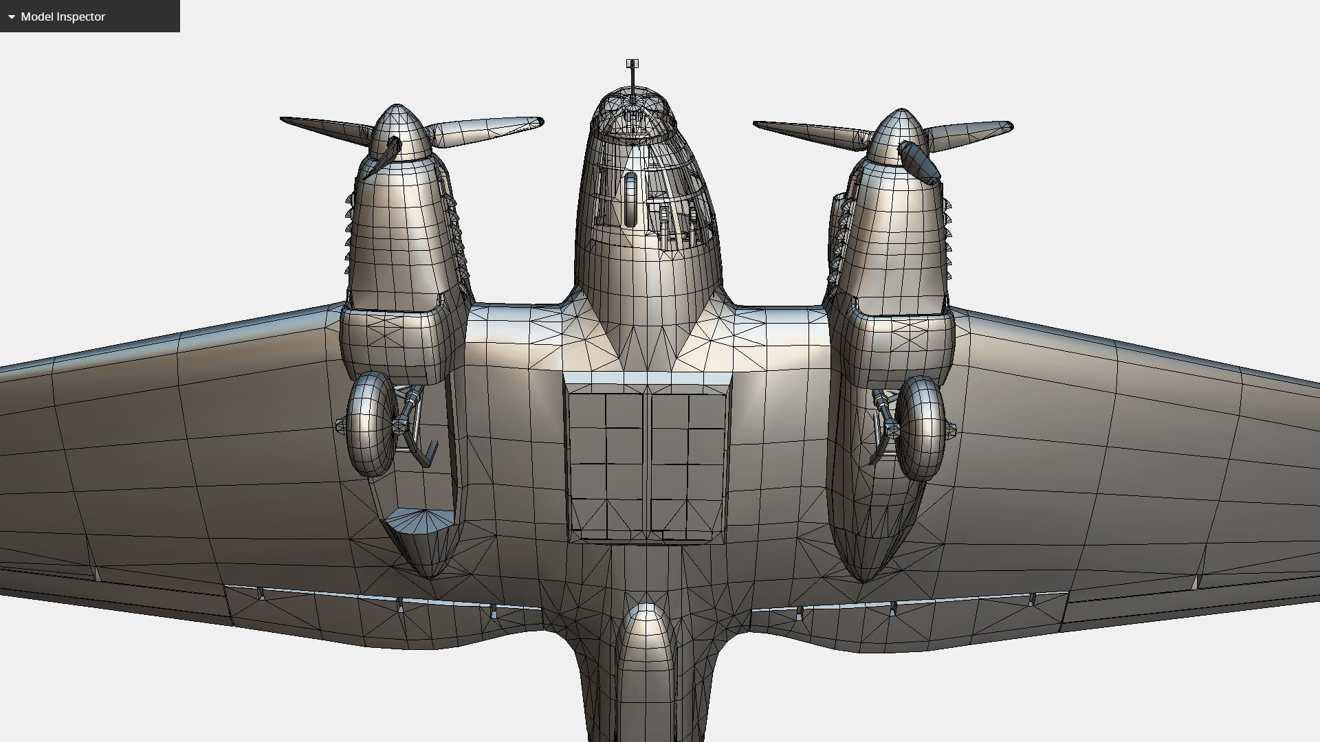 German medium bomber Heinkel He 111 series Low-poly 3D model_37