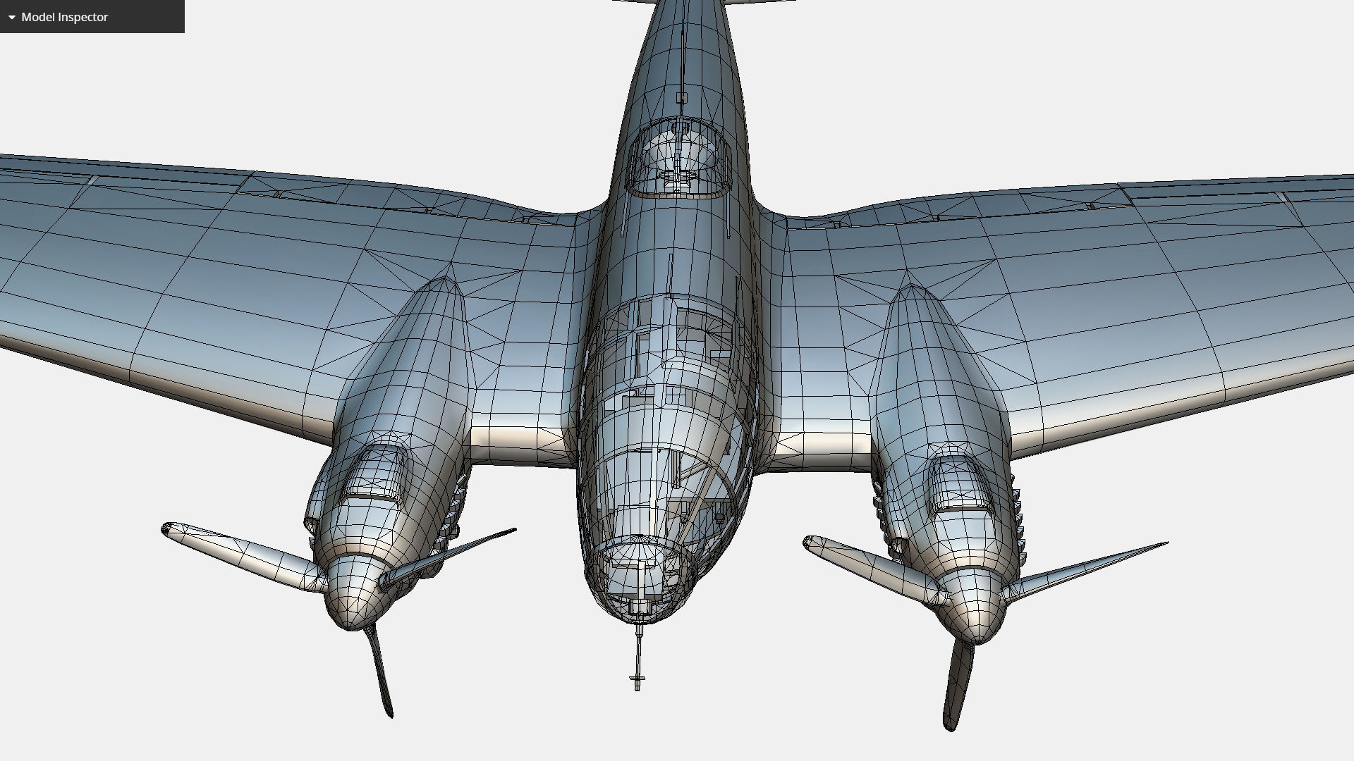 German medium bomber Heinkel He 111 series Low-poly 3D model_35