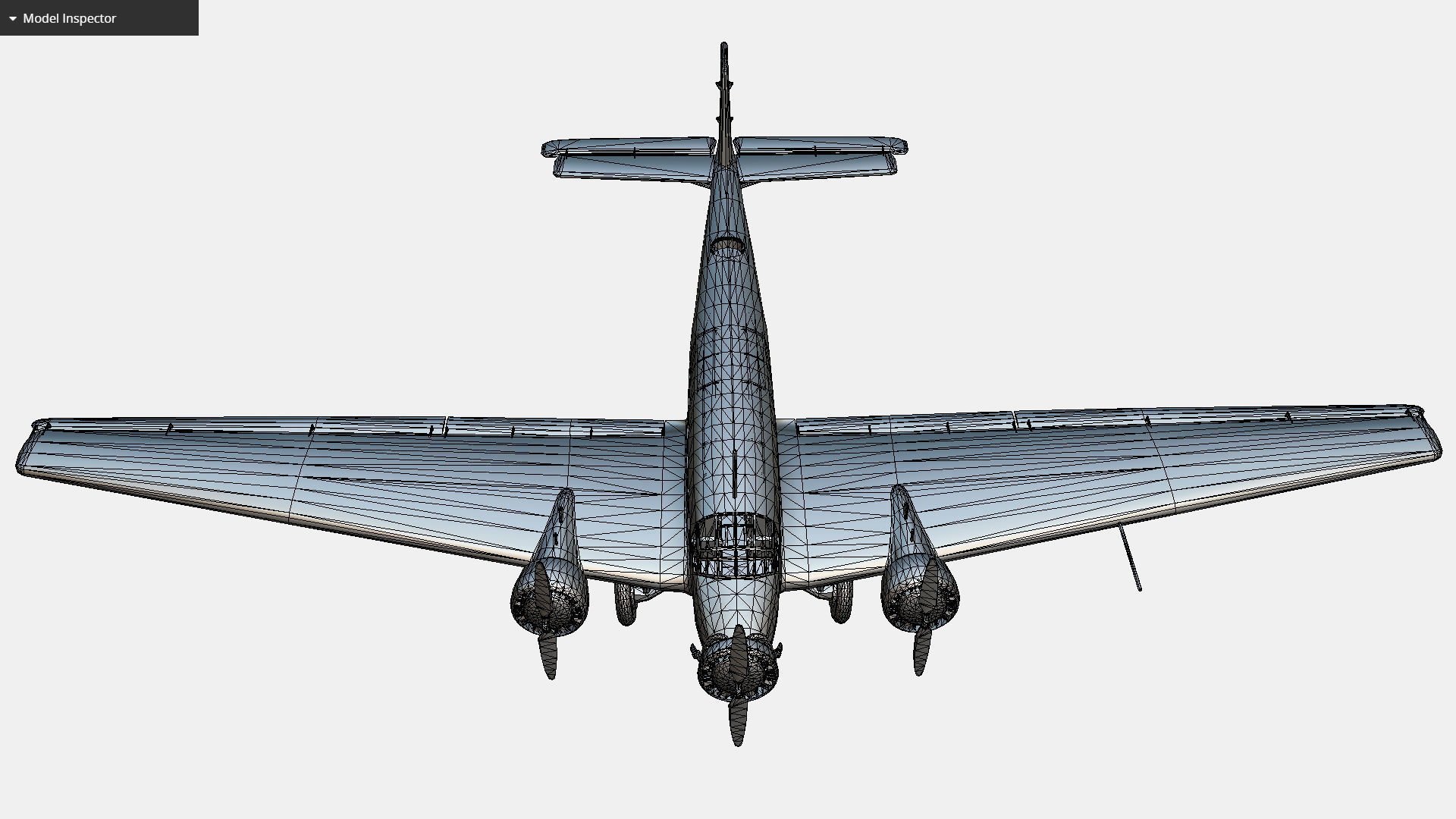 German transport aircraft Junkers Tante Ju 52 Low-poly 3D model_18