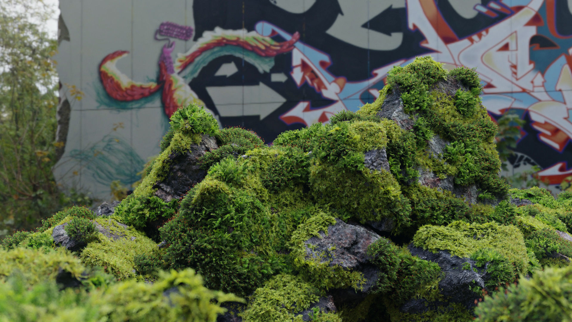 Moss 7 Species and Stones - PBR Asset Kit Low-poly 3D model_25