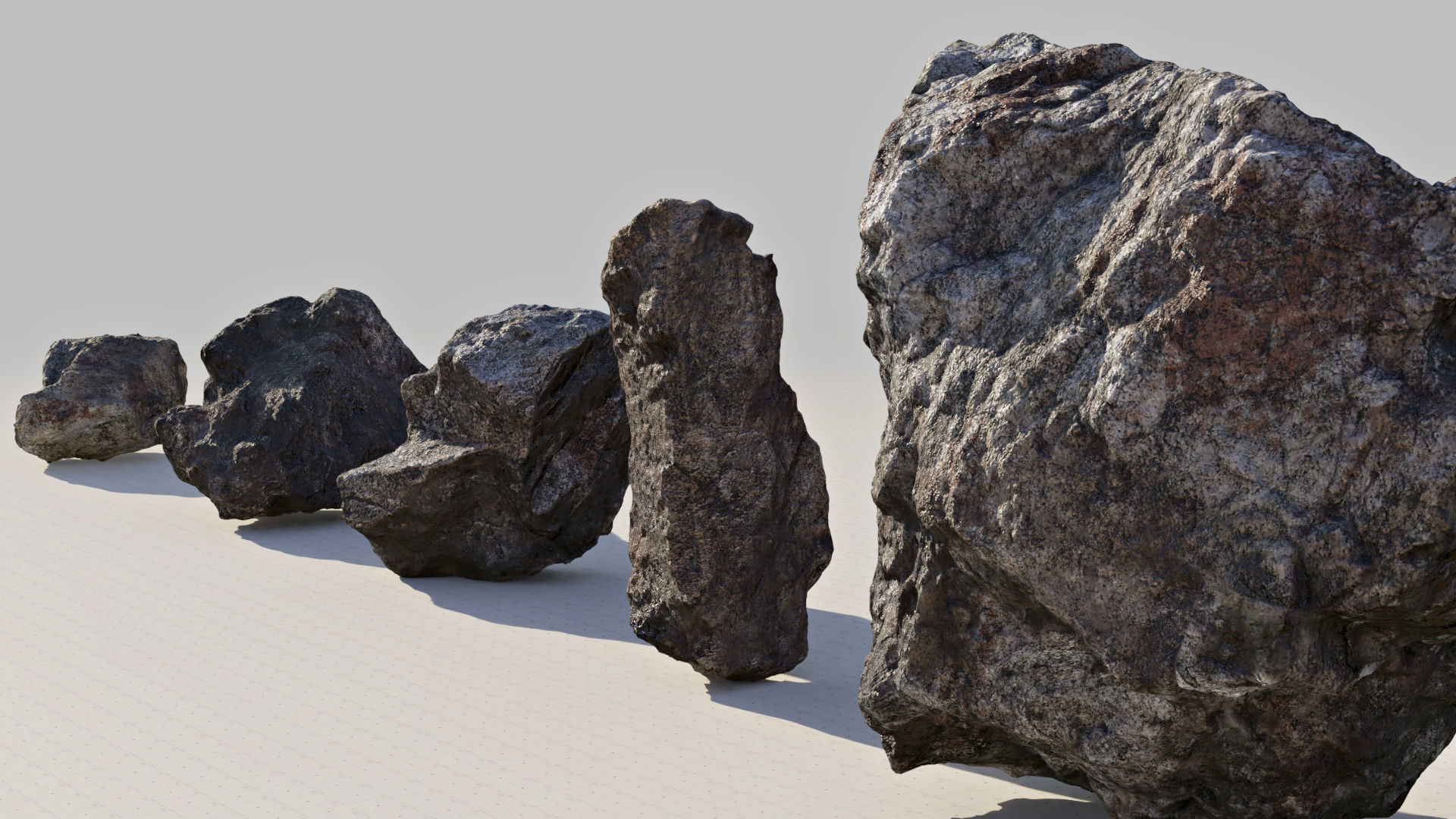 Moss 7 Species and Stones - PBR Asset Kit Low-poly 3D model_28