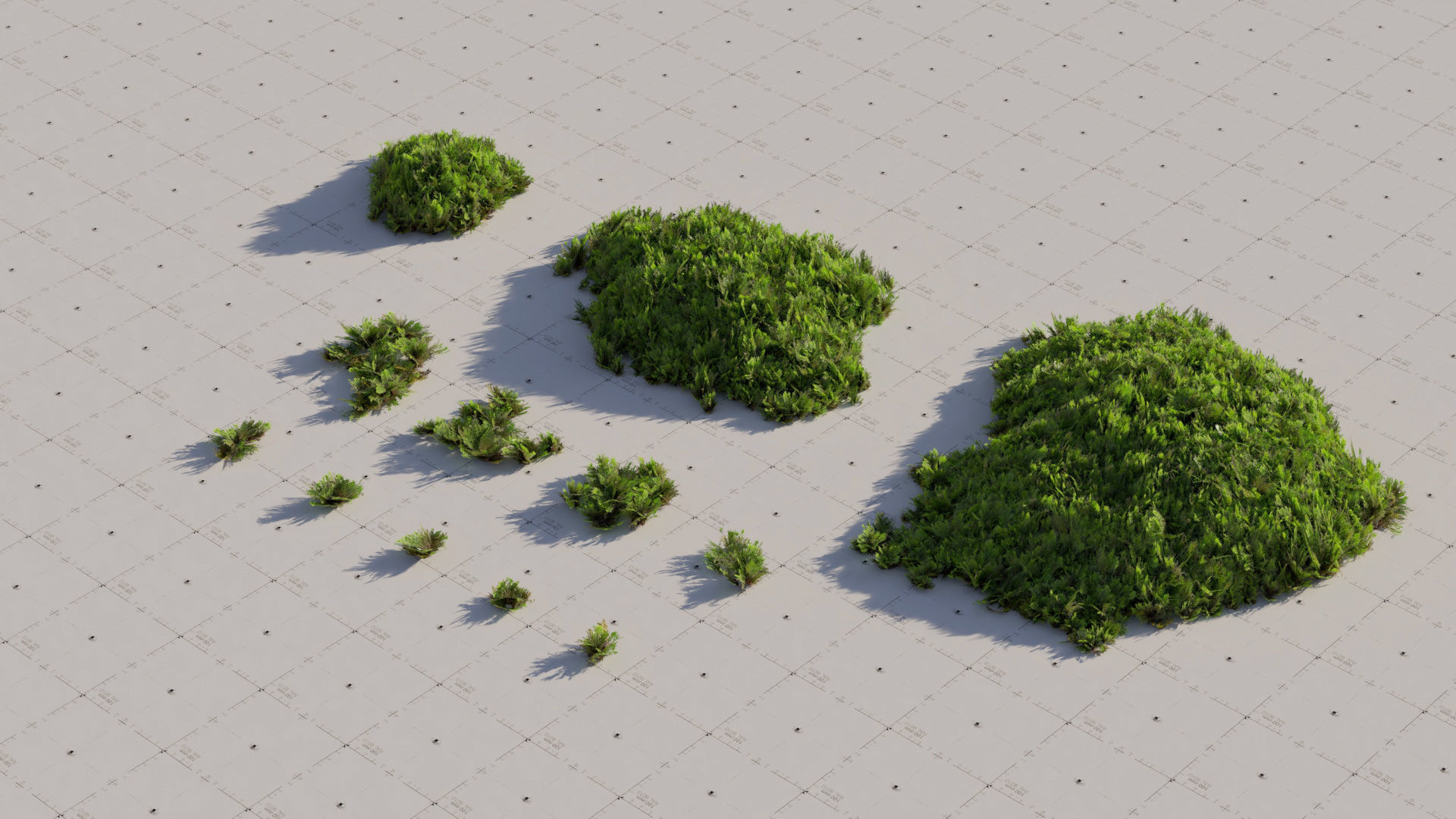 Moss 7 Species and Stones - PBR Asset Kit Low-poly 3D model_13