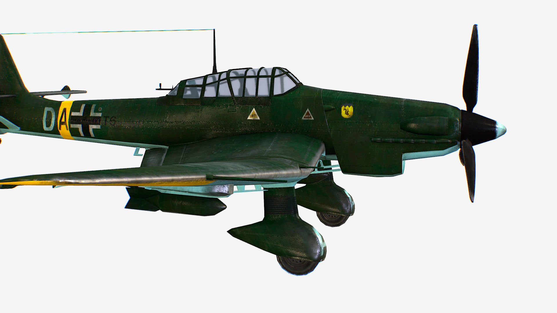 German bomber ground-attack Junkers Ju 87 Stuka Low-poly 3D model_11