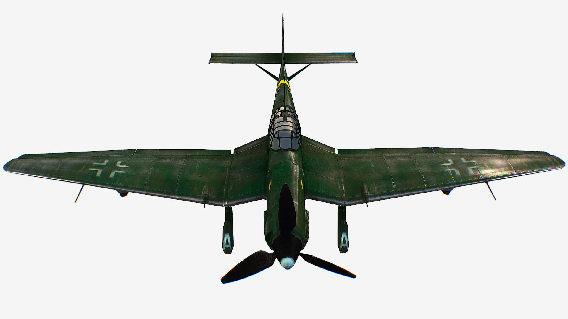 German bomber ground-attack Junkers Ju 87 Stuka Low-poly 3D model_1