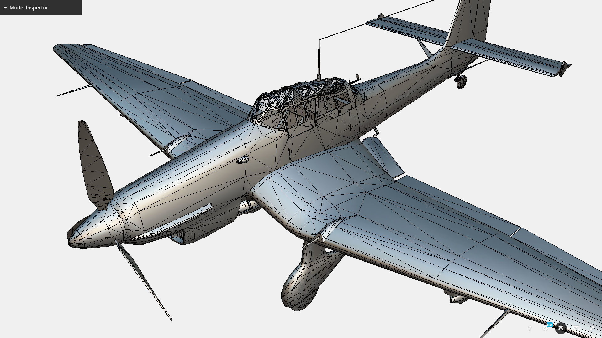 German bomber ground-attack Junkers Ju 87 Stuka Low-poly 3D model_19