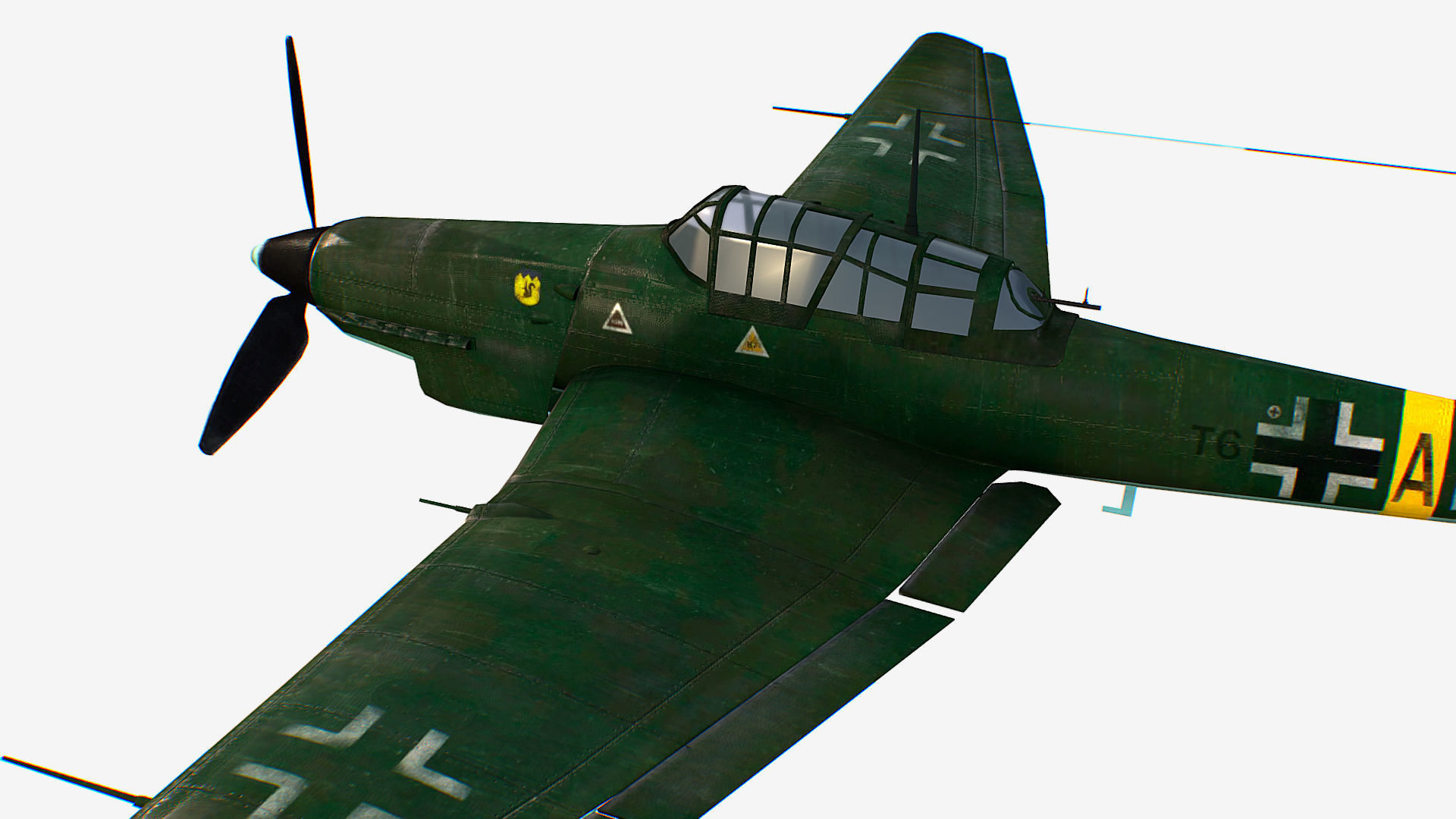 German bomber ground-attack Junkers Ju 87 Stuka Low-poly 3D model_12
