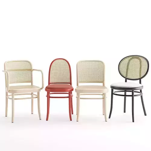 N 811 N 0 and Morris chairs by GEBRUEDER THONET VIENNA 3D model