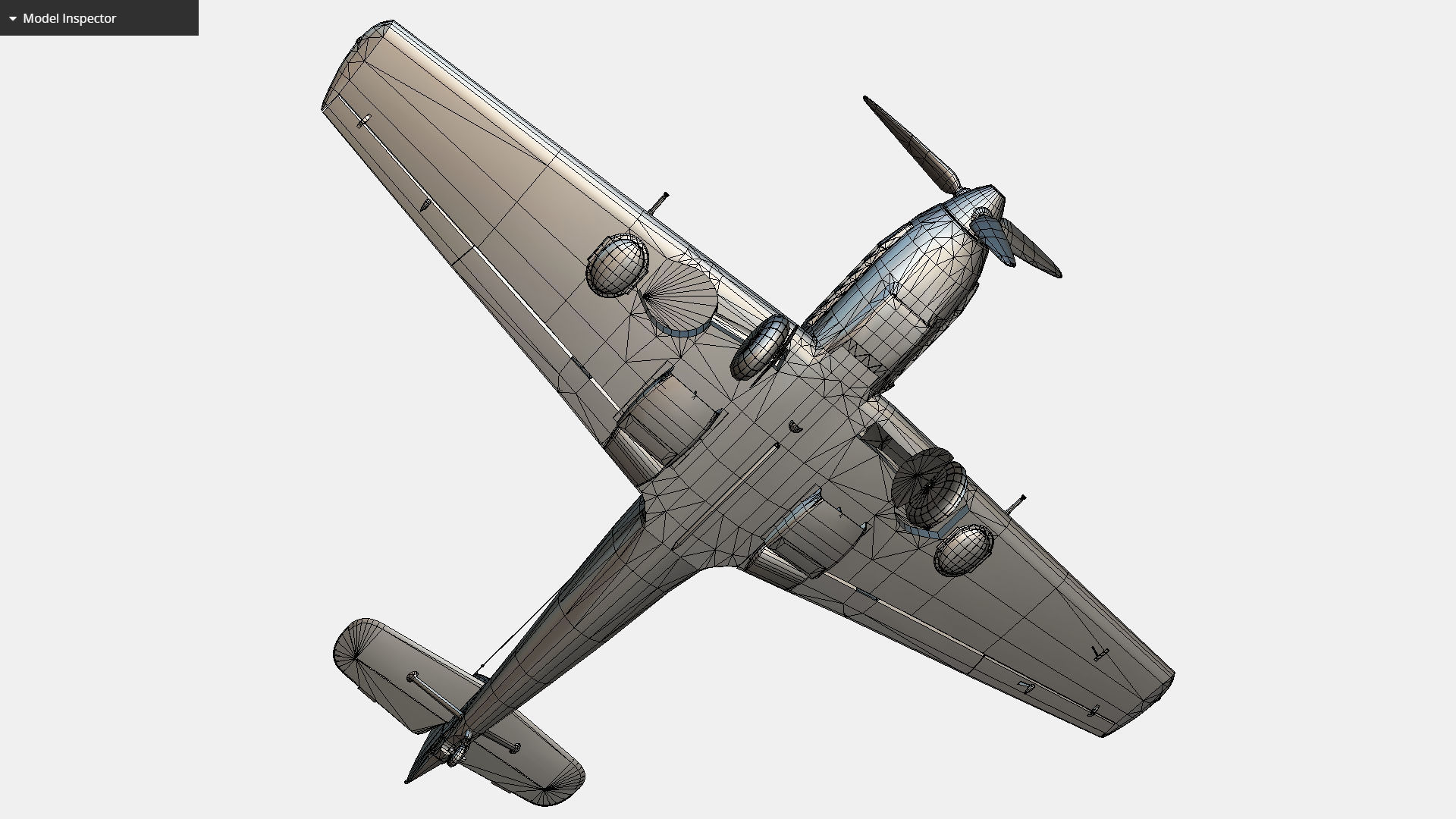 German fighter aircraft Messerschmitt Bf 109 Low-poly 3D model_23
