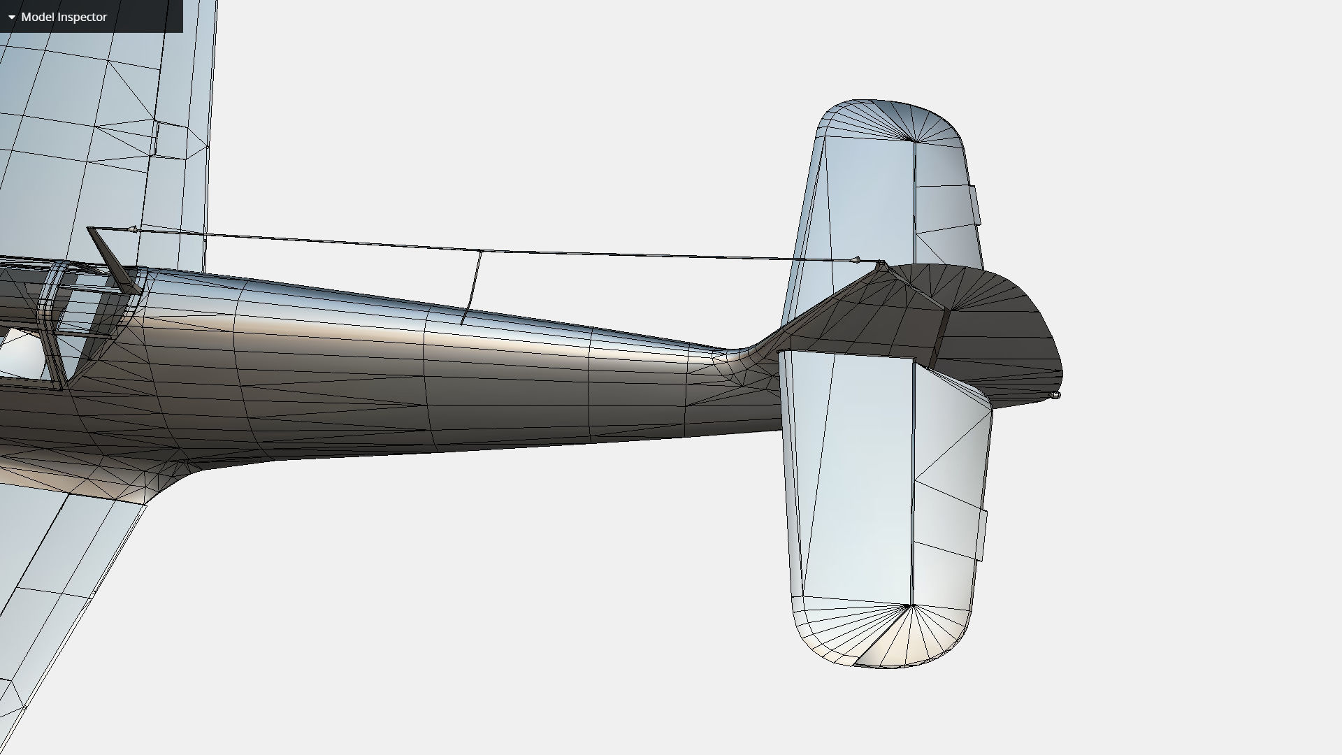 German fighter aircraft Messerschmitt Bf 109 Low-poly 3D model_24