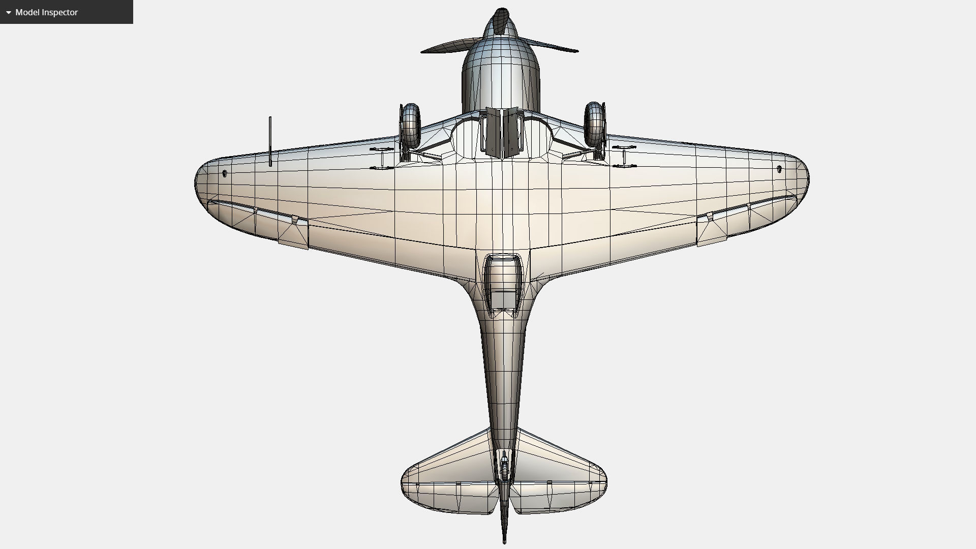 Russian Soviet fighter aircraft Lavochkin La-7 Low-poly 3D model_18