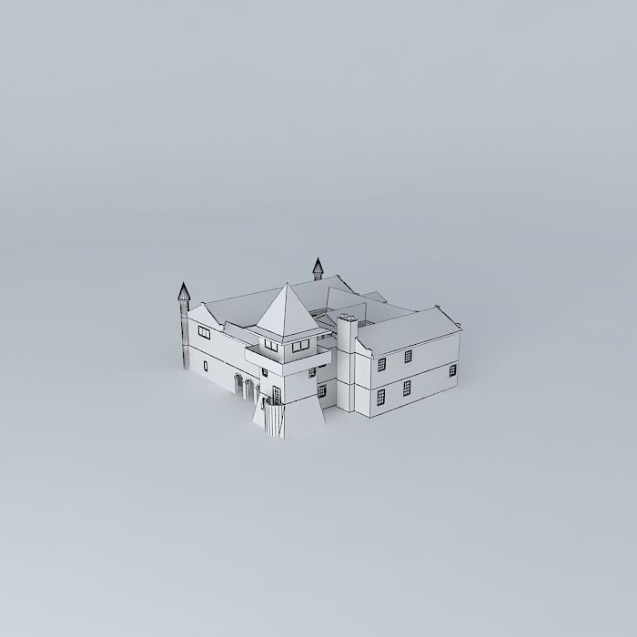 Siheyuan Courtyard House Free 3D model_4