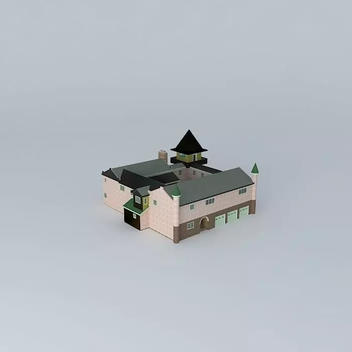 Siheyuan Courtyard House Free 3D model_0