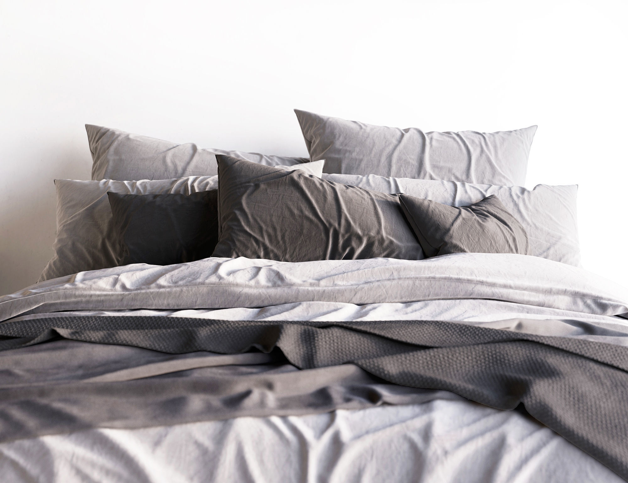 Bed Scandinavian 2 3D model_3