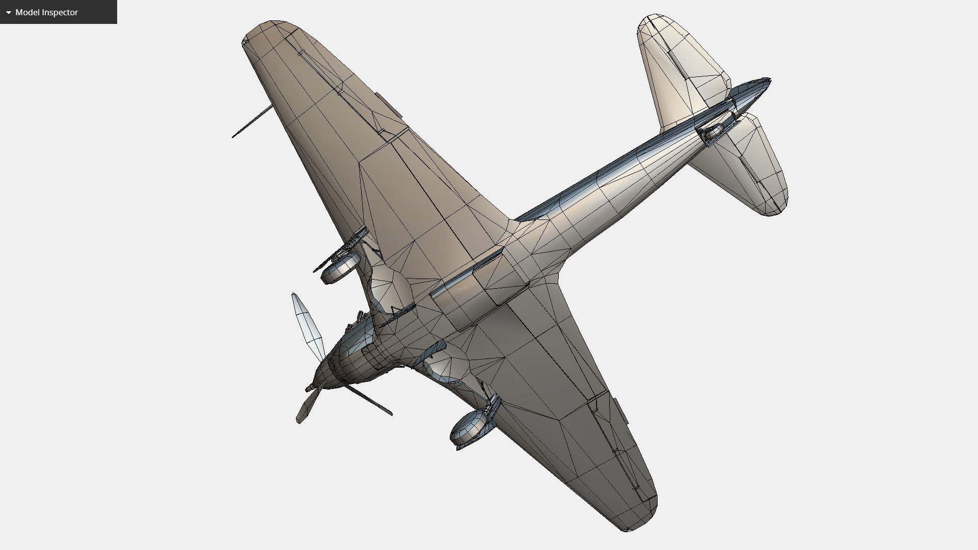 Russian Soviet fighter aircraft Yakovlev Yak-9 Low-poly 3D model_12