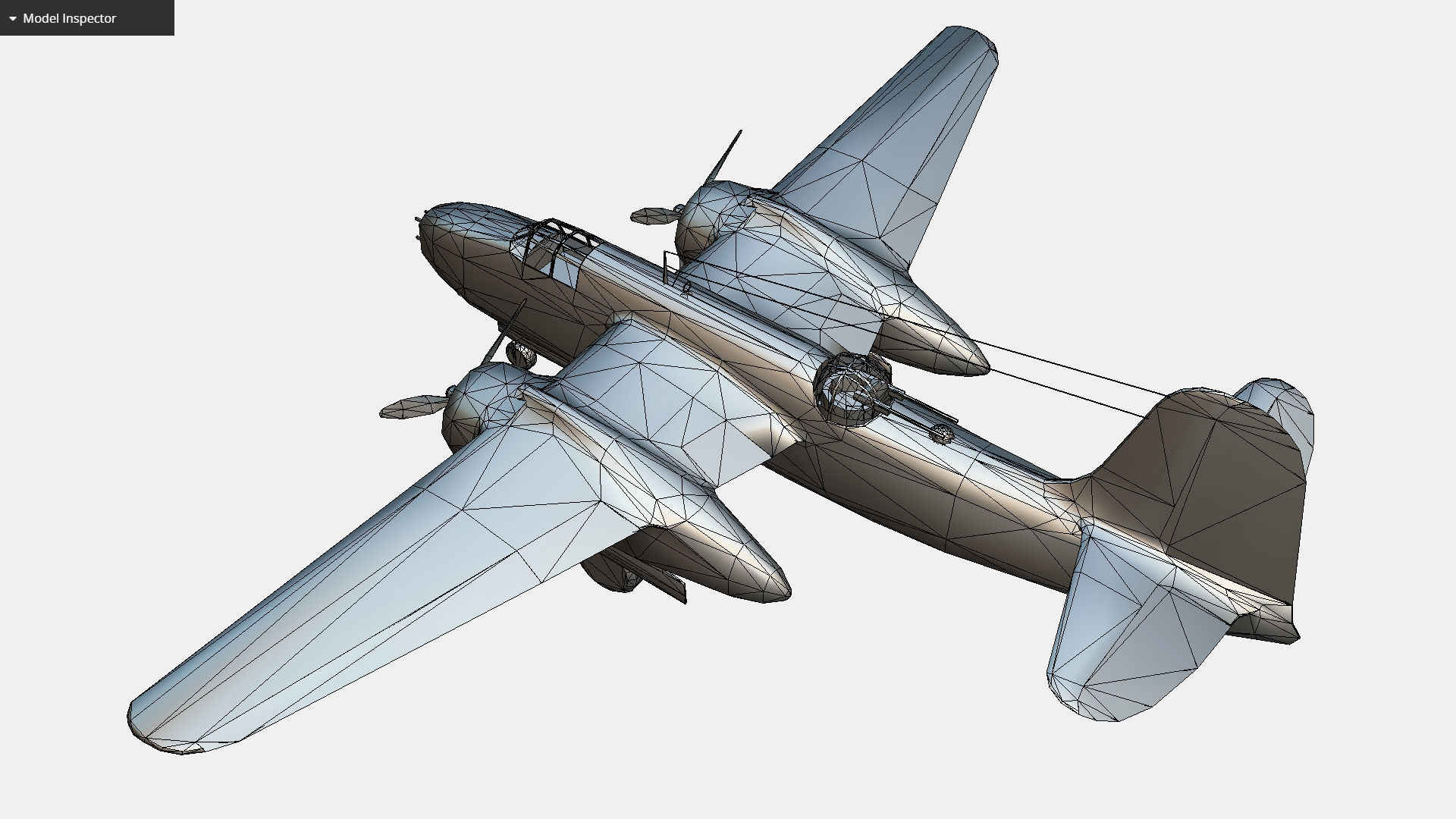United States light bomber Douglas A-20 Havoc Low-poly 3D model_19