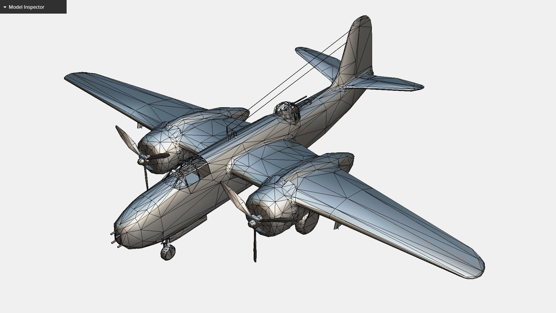 United States light bomber Douglas A-20 Havoc Low-poly 3D model_18