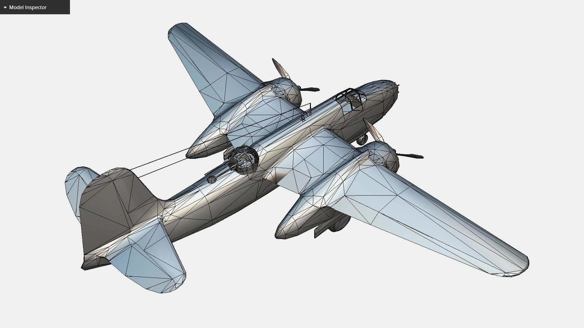 United States light bomber Douglas A-20 Havoc Low-poly 3D model_15