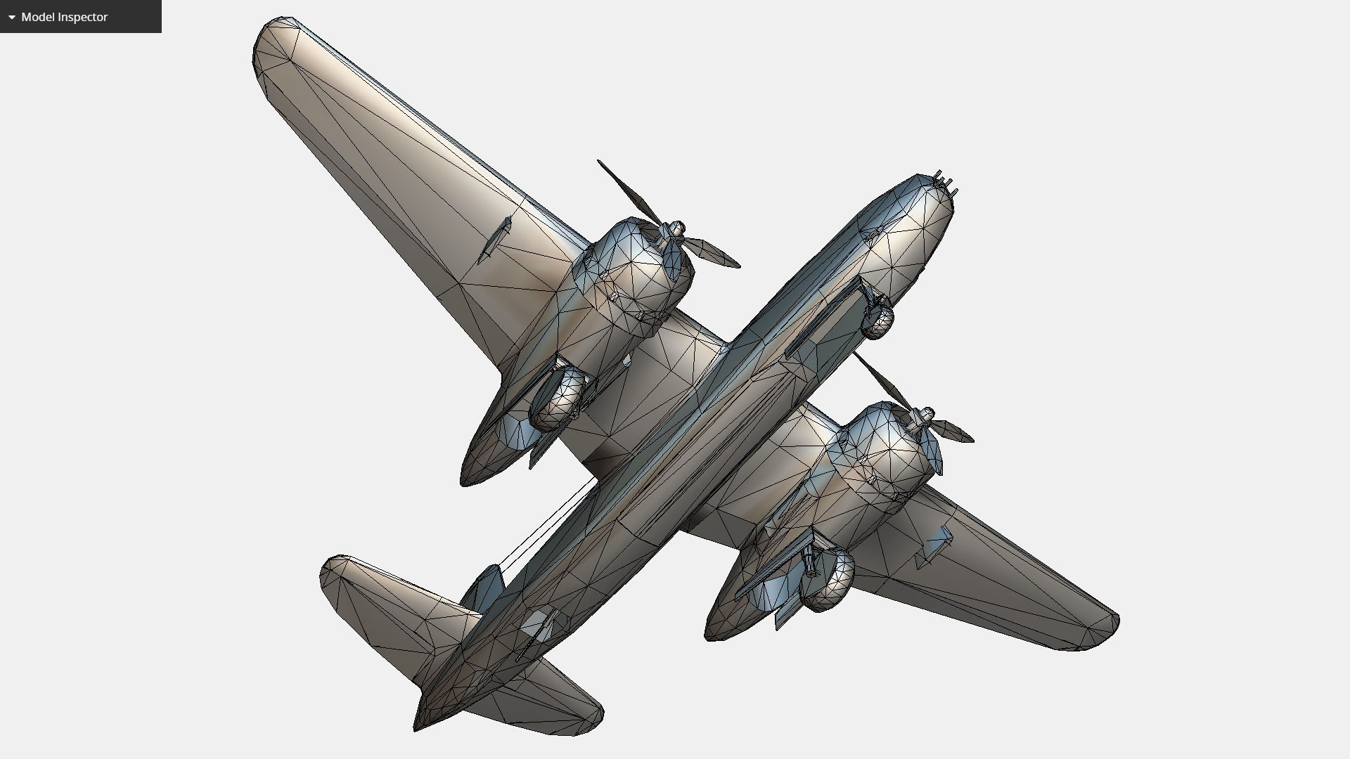 United States light bomber Douglas A-20 Havoc Low-poly 3D model_17