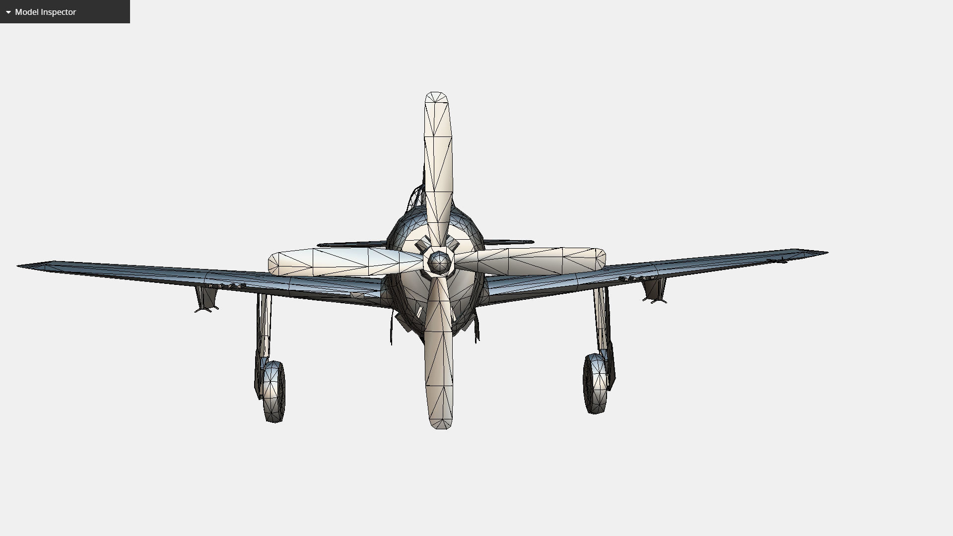 United States fighter aircraft Republic P-47 Thunderbolt Low-poly 3D model_16