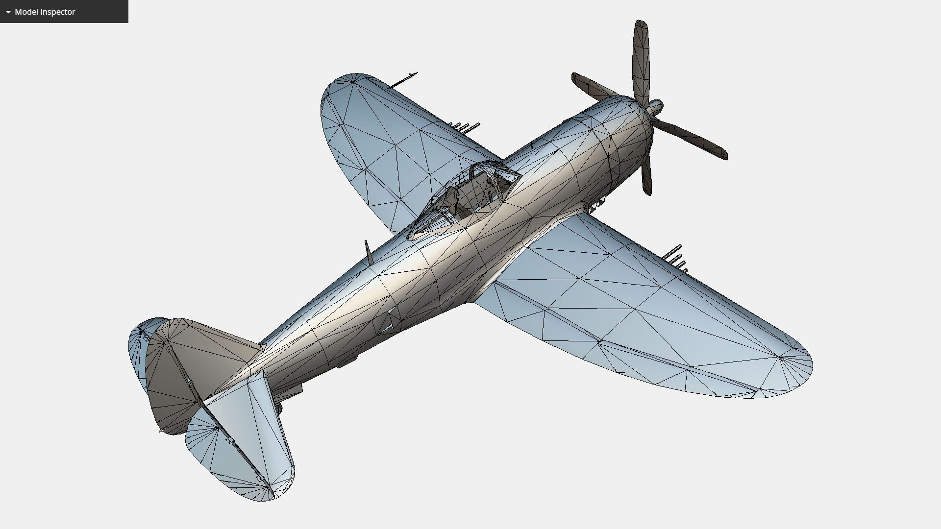 United States fighter aircraft Republic P-47 Thunderbolt Low-poly 3D model_18