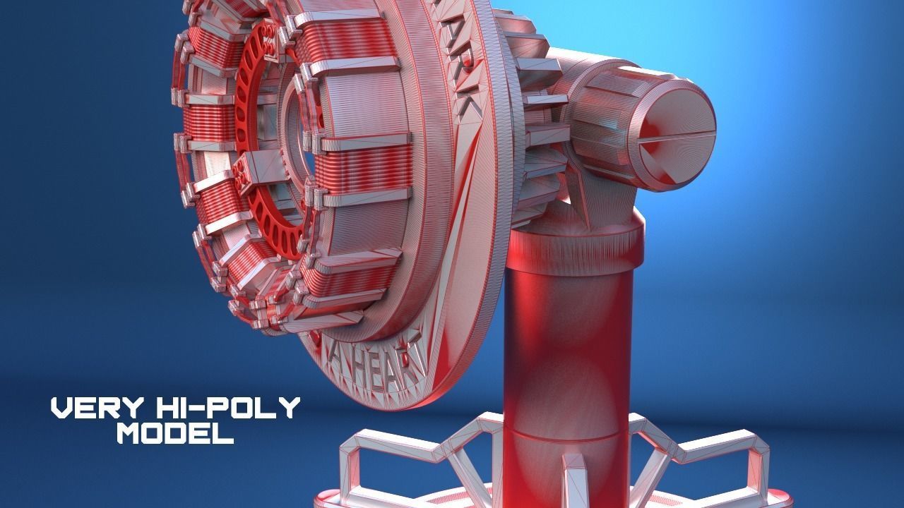 Tony Stark Heart  IronMan Arc Reactor 3D print model_10