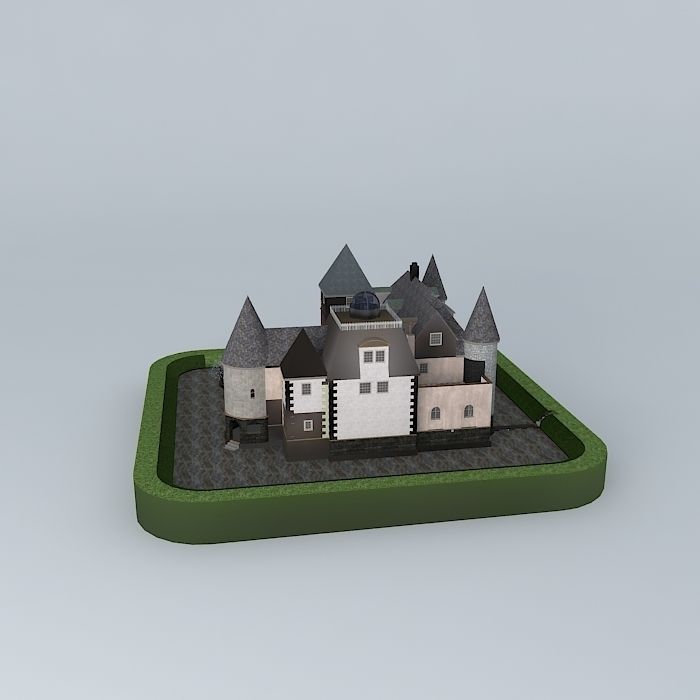 Small chateau Free 3D model_2