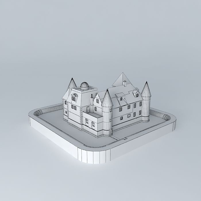 Small chateau Free 3D model_4