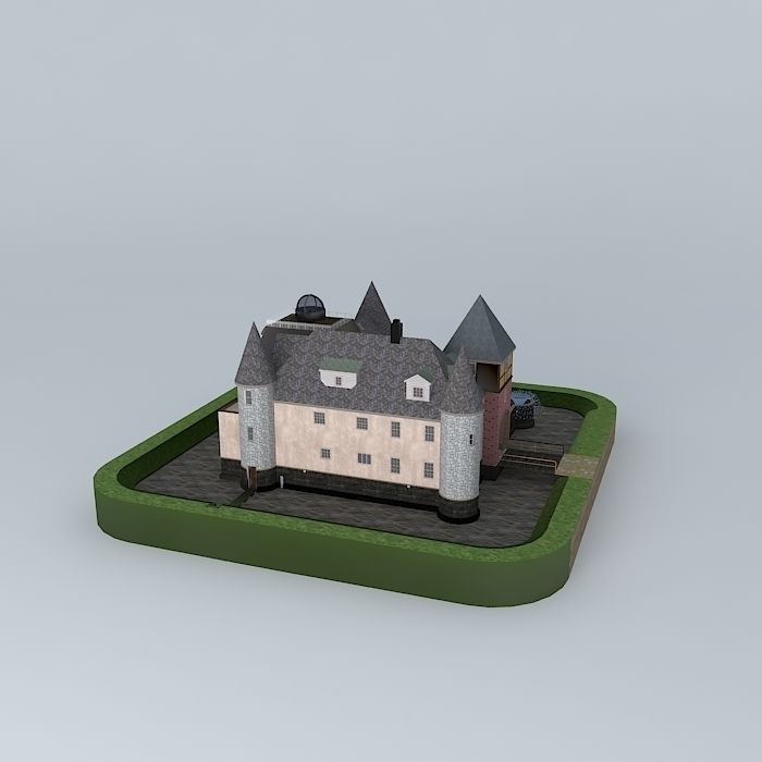 Small chateau Free 3D model_1