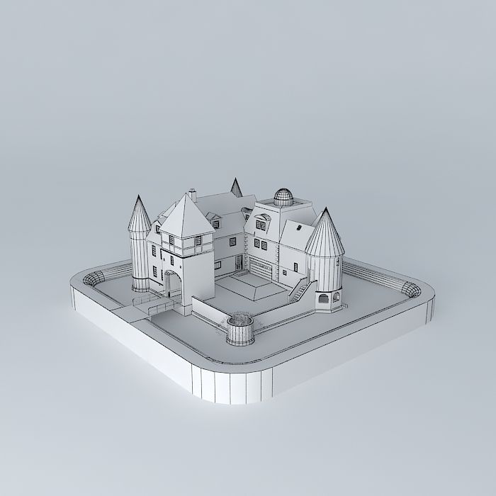 Small chateau Free 3D model_3