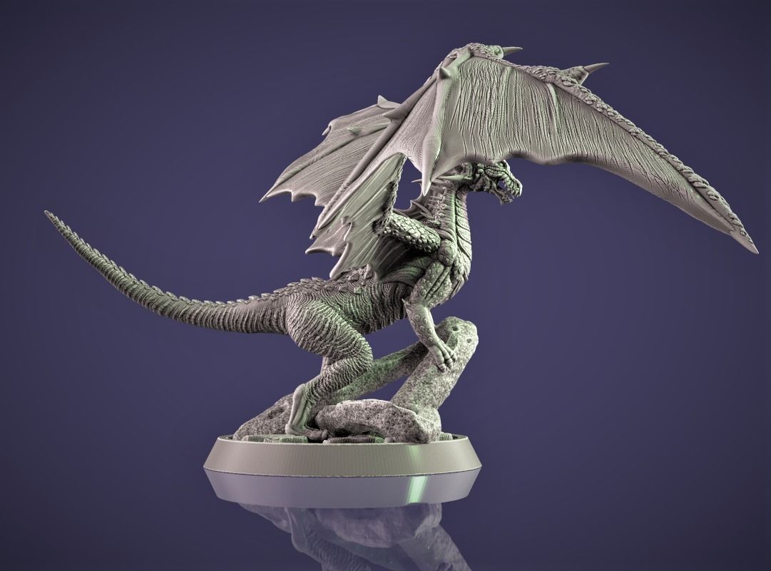 Dragon 3D print model 3D print model statue 3D print model_5