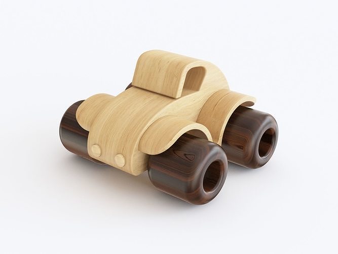 Wooden toy car 15 3D model