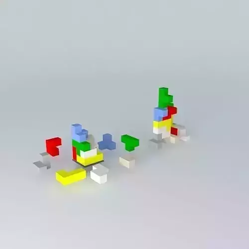 Cubes set of colorful lego blocks