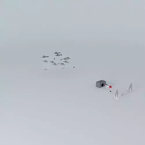 death flock of birds in snow