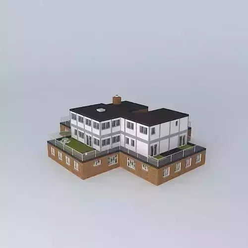 Penthouse house Free 3D model