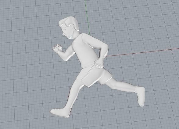 Running man emoji pendant 3D print model