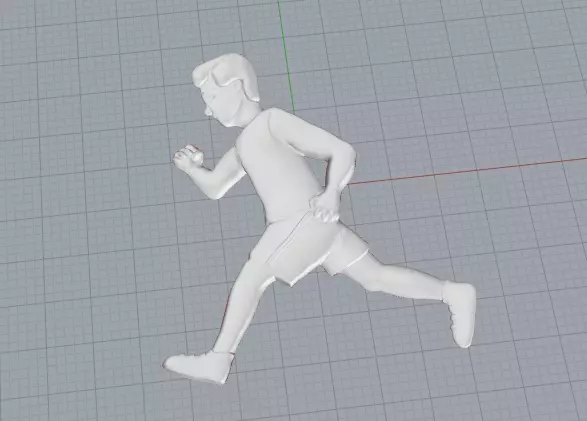 Running man emoji pendant 3D print model_0