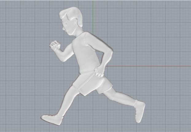 Running man emoji pendant 3D print model_1