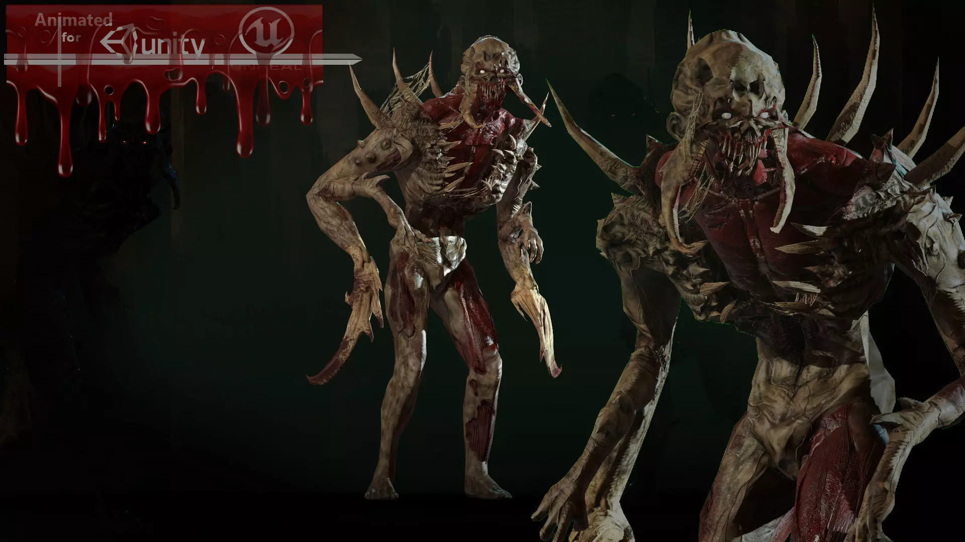 Mutant6 demon Low-poly 3D model_0