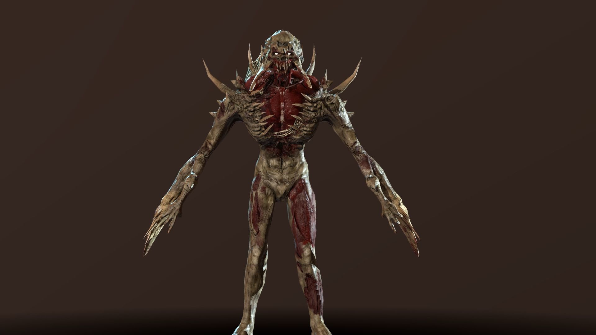 Mutant6 demon Low-poly 3D model_11