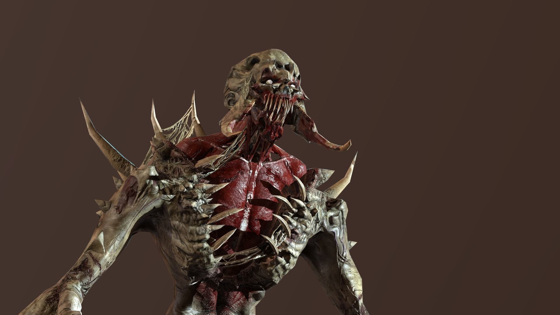 Mutant6 demon Low-poly 3D model_14