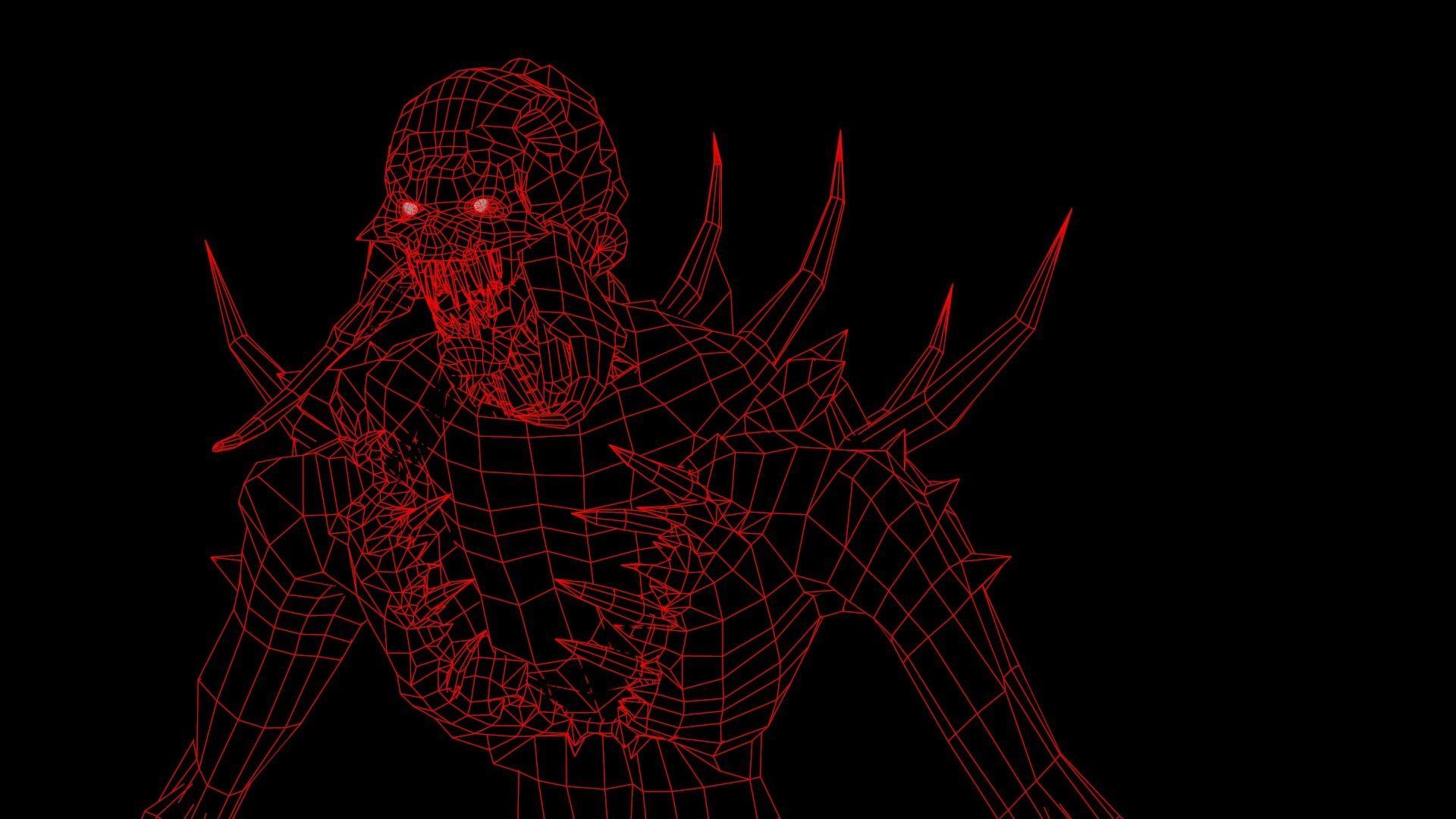 Mutant6 demon Low-poly 3D model_26