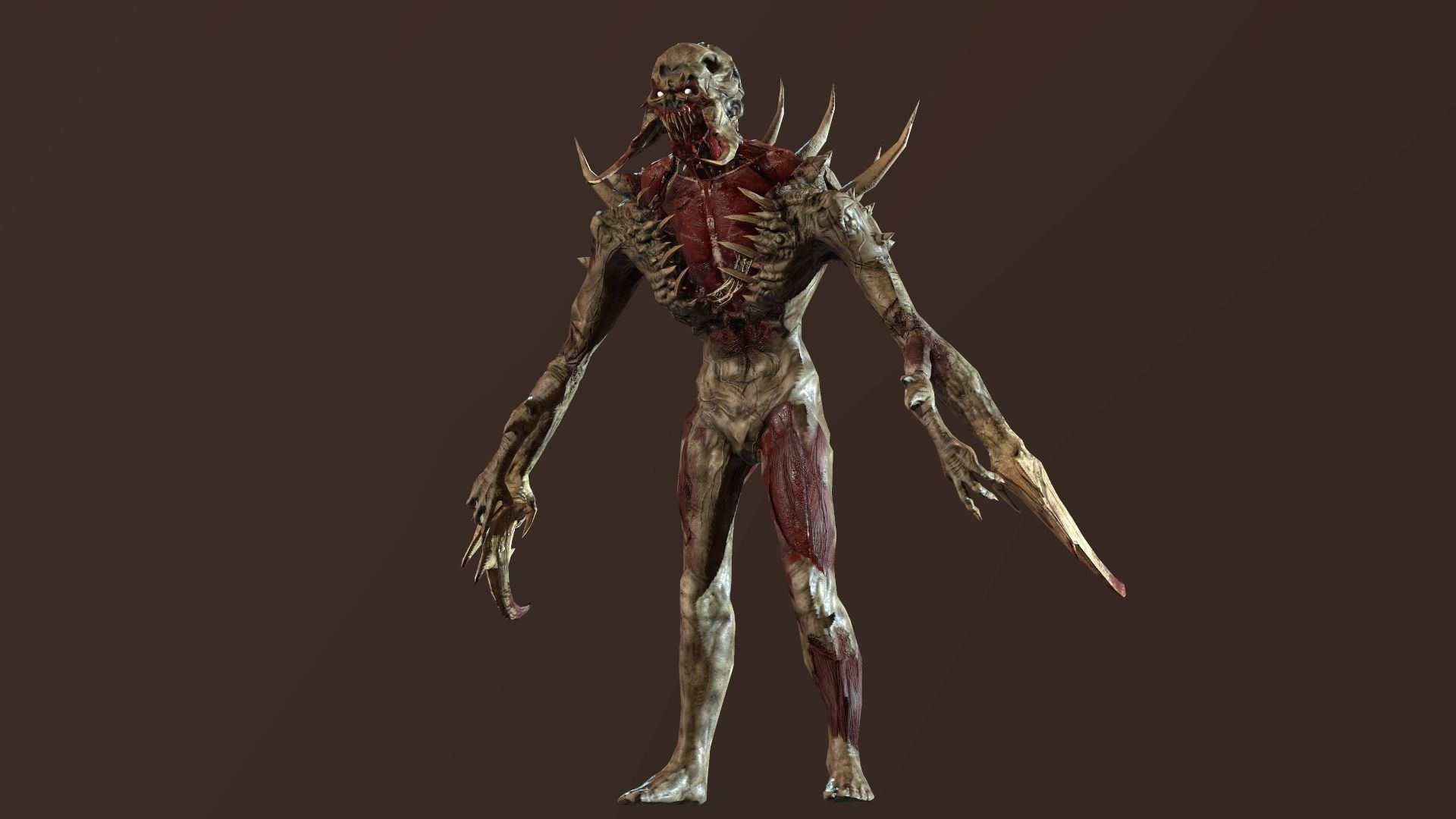 Mutant6 demon Low-poly 3D model_15