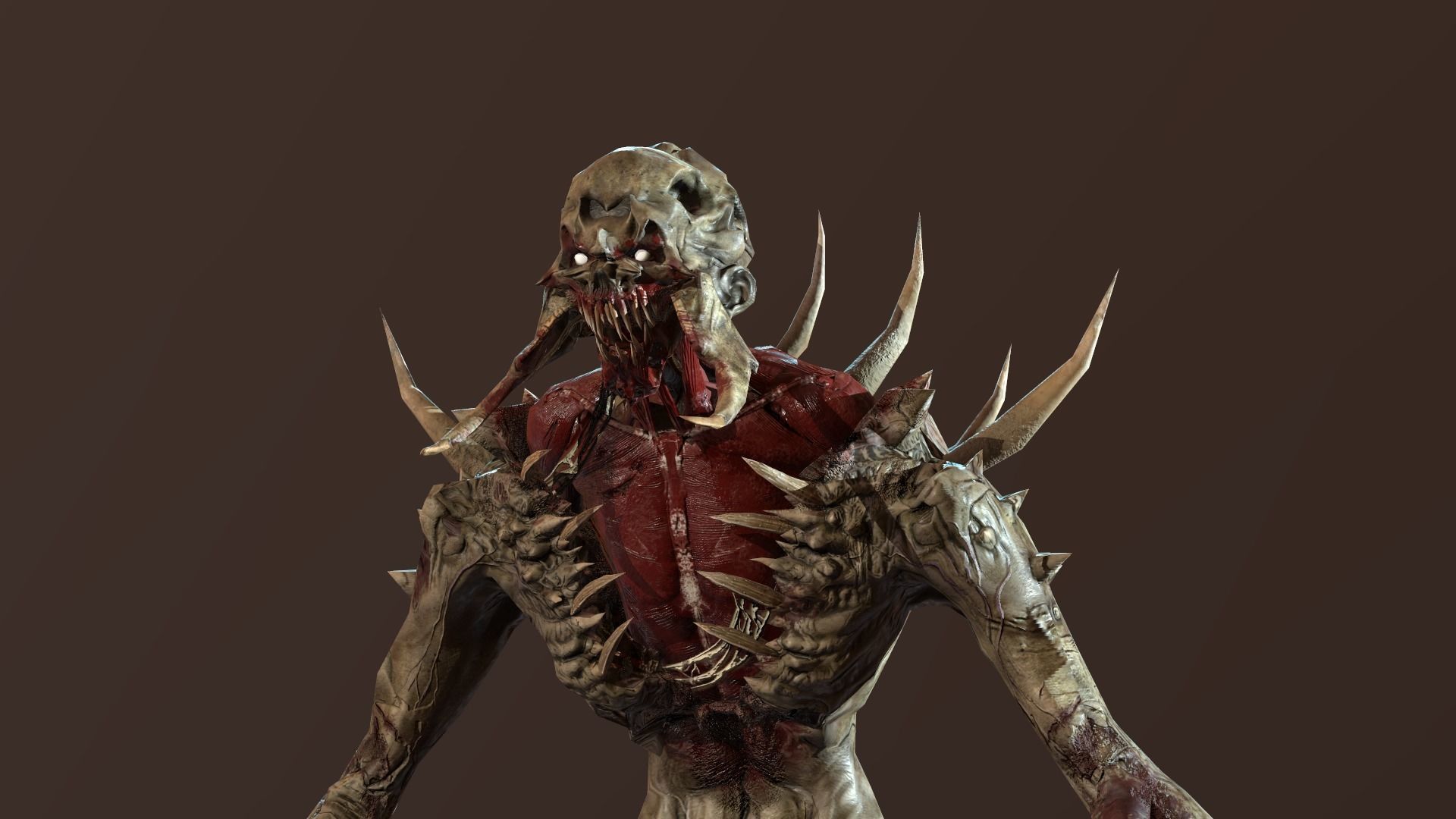 Mutant6 demon Low-poly 3D model_3