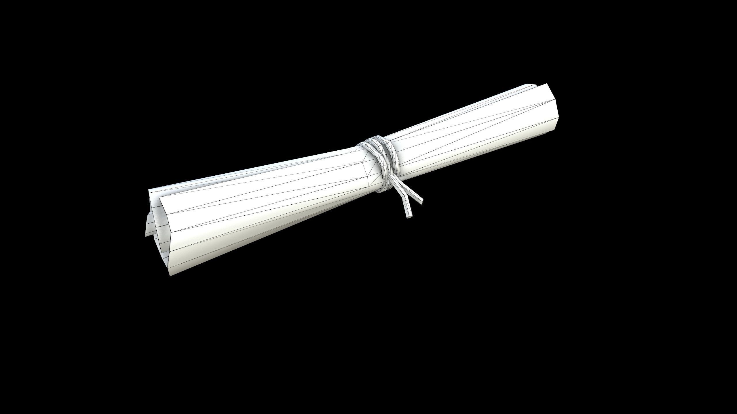 Scroll - PBR - Textured Low-poly 3D model_8
