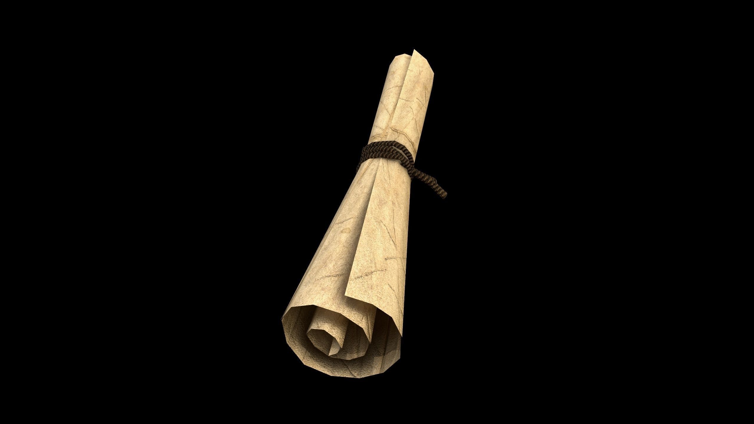 Scroll - PBR - Textured Low-poly 3D model_3