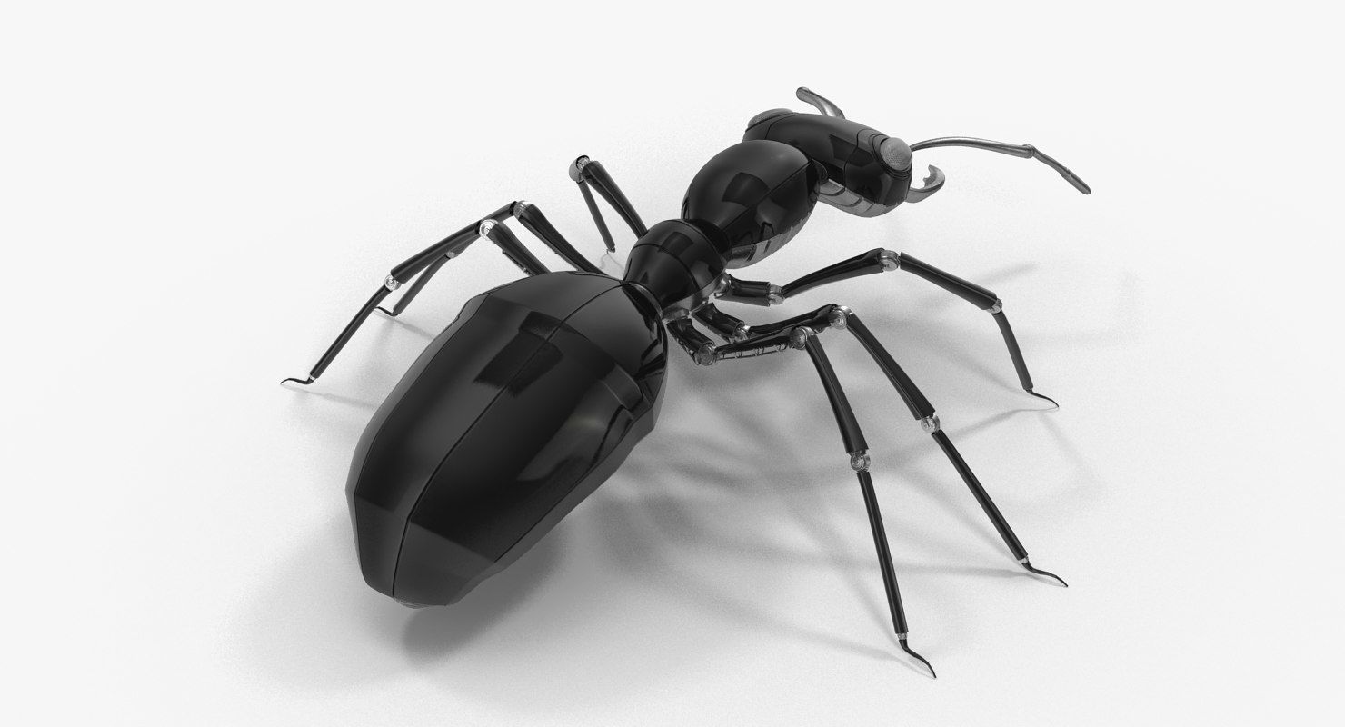 Black Mechanical Ant 3D model