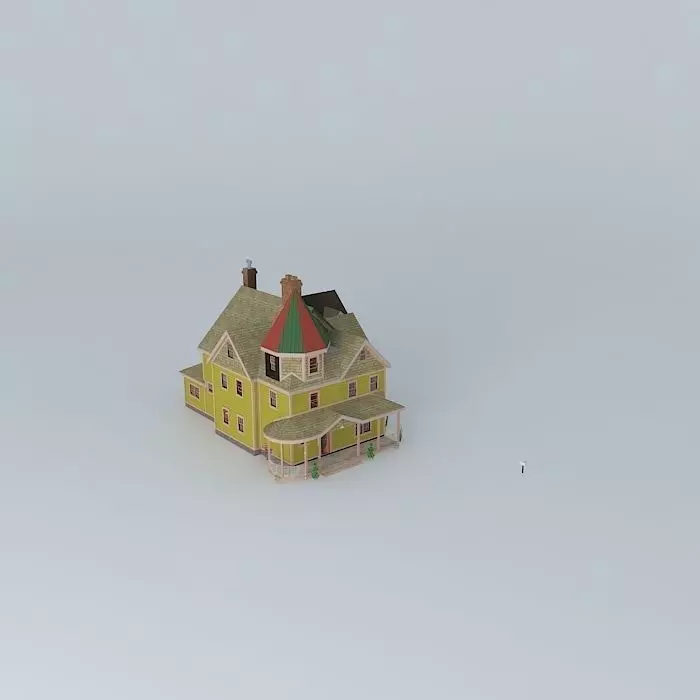 House and Garage Free 3D model
