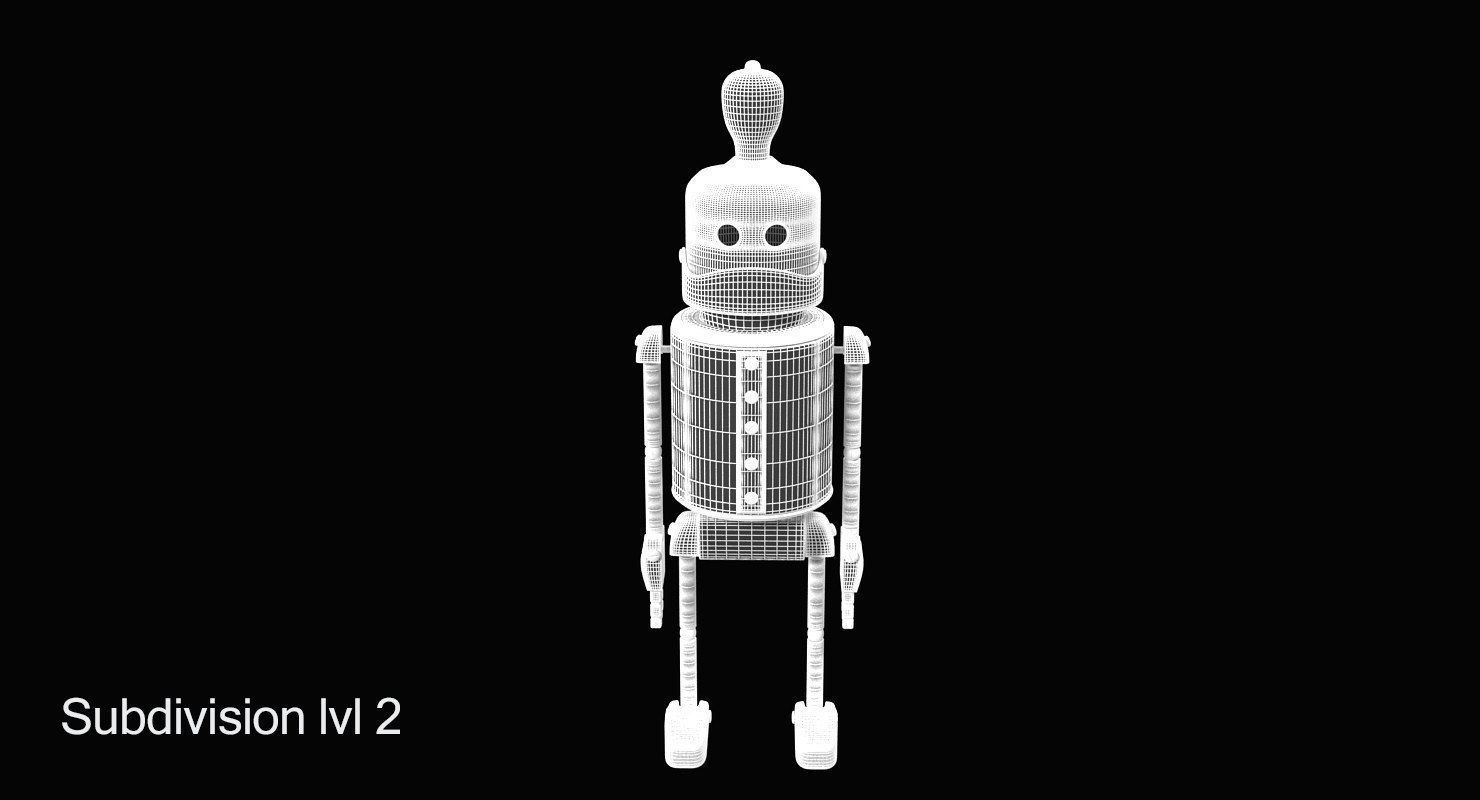 Enamored robot 3D model_11
