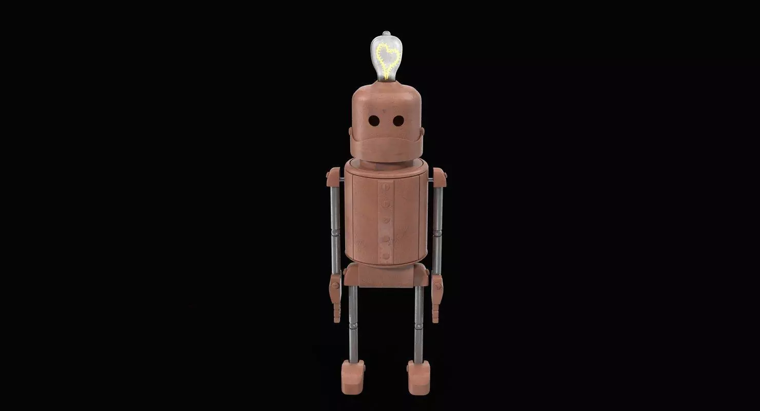 Enamored robot 3D model_0