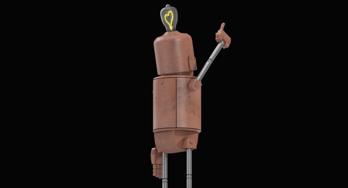 Enamored robot 3D model_2